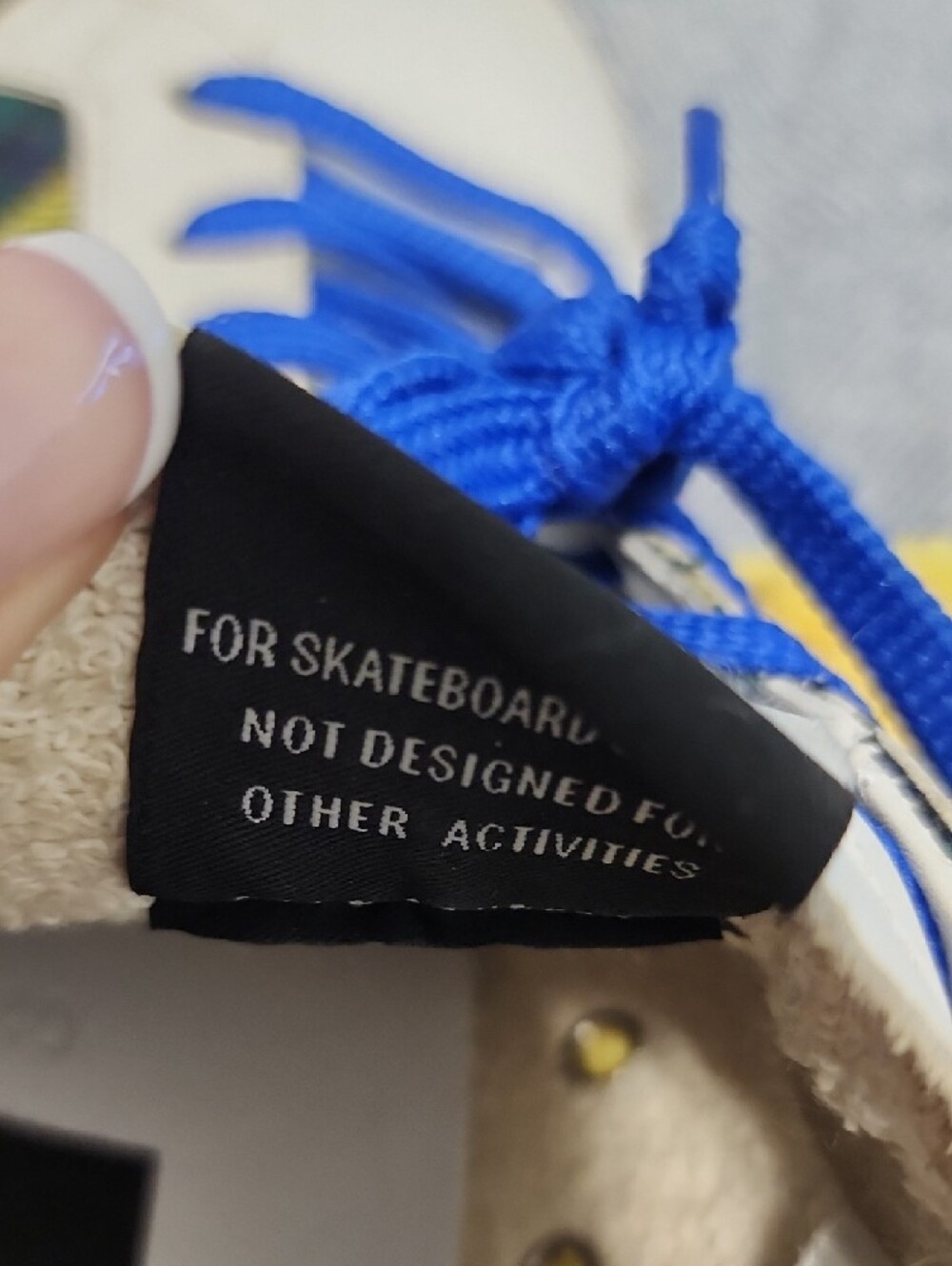Golden Goose Superstar Plaid Low-Top Sneakers with Blue Laces - Picture 11 of 13